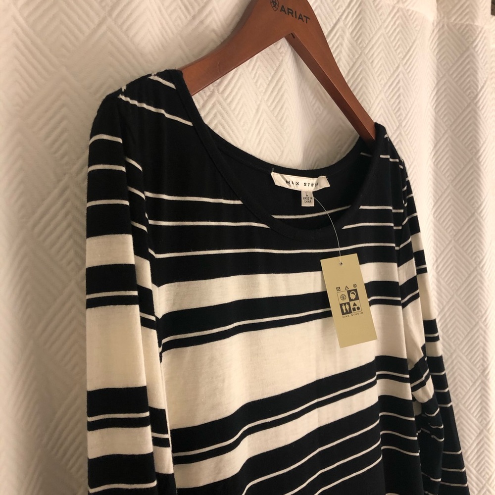 Max Studio stripped jersey dress size large